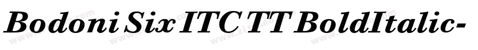 Bodoni Six ITC TT BoldItalic字体转换